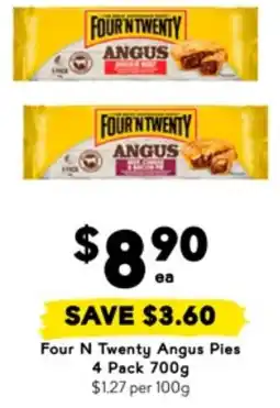 Drakes Four n twenty angus pies 4 pack offer