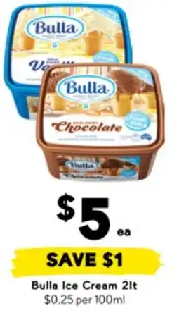 Drakes Bulla Ice Cream 2lt offer