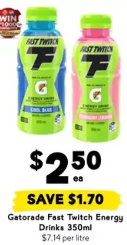 Drakes Gatorade fast twitch energy drinks offer