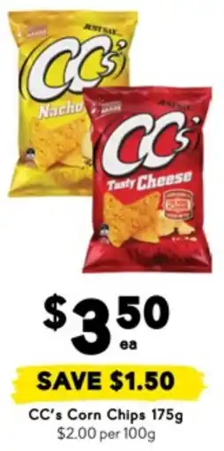 Drakes CC's Corn Chips offer
