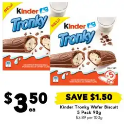 Drakes Kinder tronky wafer biscuit 5 pack offer