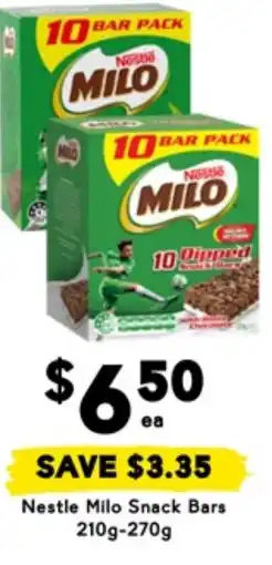 Drakes Nestle milo snack bars offer