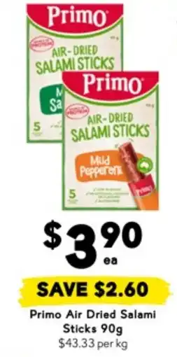 Drakes Primo air dried salami sticks offer