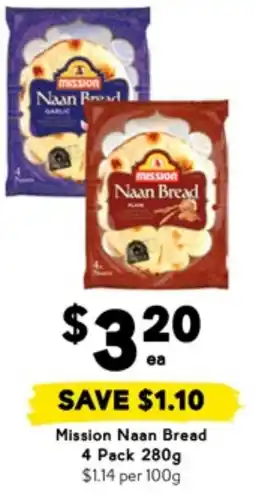 Drakes Mission naan bread 4 pack offer