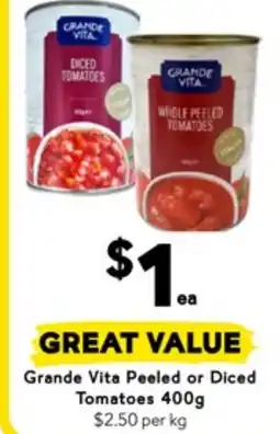 Drakes Grande vita peeled or diced tomatoes offer