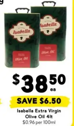 Drakes Isabella extra virgin olive oil offer