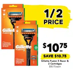 Drakes Gillette fusion 5 razor & 2 cartridges offer