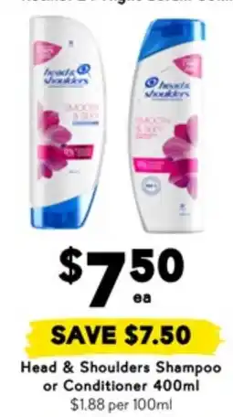 Drakes Head & shoulders shampoo or conditioner offer