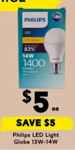 Drakes Philips led light globe 13w-14w offer