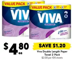 Drakes Viva double length paper towel 2 pack offer