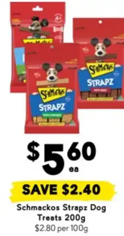 Drakes Schmackos strapz dog treats offer