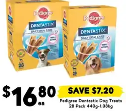 Drakes Pedigree dentastix dog treats 28 pack offer
