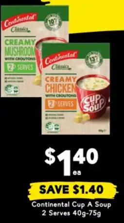 Drakes Continental cup a soup 2 serves offer