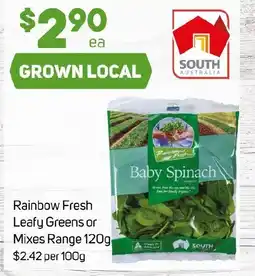 Foodland Rainbow fresh leafy greens or mixes range offer