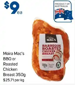 Moira mac's bbq or roasted chicken breast