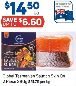 Foodland Global tasmanian salmon skin on 2 piece offer