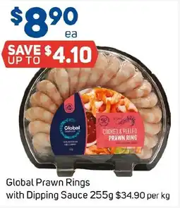 Foodland Global prawn rings with dipping sauce offer