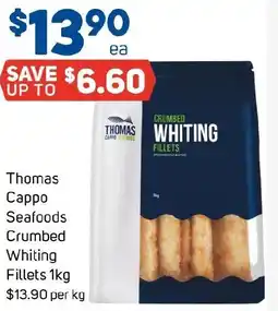 Foodland Thomas cappo seafoods crumbed whiting fillets offer