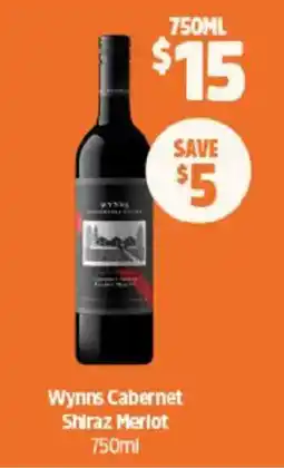 Wynns cabernet shiraz merlot