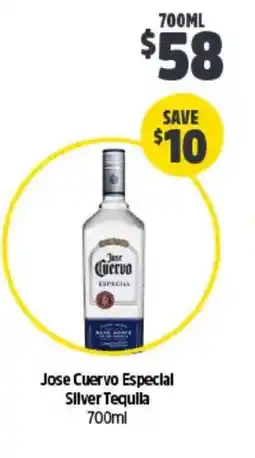 BWS Jose cuervo especial silver tequila offer