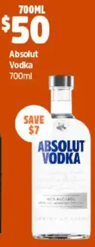 BWS Absolut vodka offer