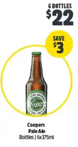 BWS Coopers pale ale bottles offer