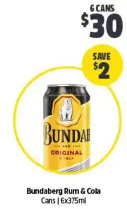 BWS Bundaberg rum & cola cans offer