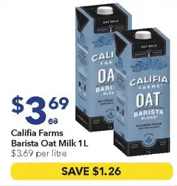 Ritchies Califia farms barista oat milk offer