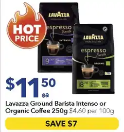 Ritchies Lavazza ground barista intenso or organic coffee offer