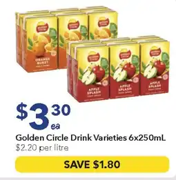 Ritchies Golden circle drink varieties offer