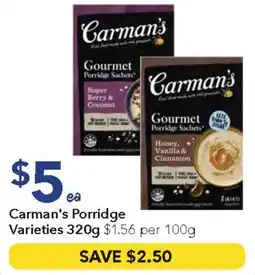 Ritchies Carman's porridge varieties offer