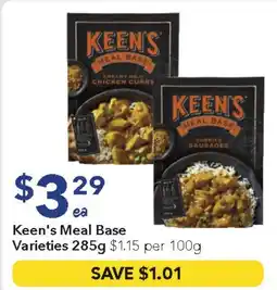 Ritchies Keen's meal base varieties offer
