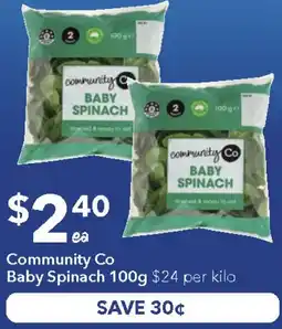 Ritchies Community co baby spinach offer