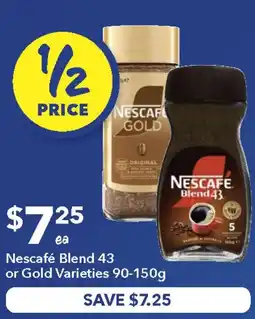 Ritchies Nescafe blend 43 or gold varieties 90-150g offer