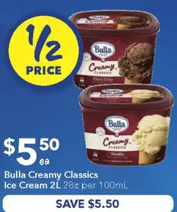 Ritchies Bulla Creamy Classics Ice Cream offer