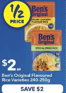 Ritchies Ben's original flavoured rice varieties offer