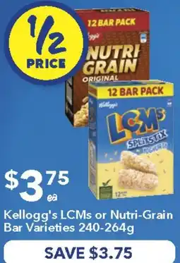 Ritchies Kellogg's LCMs or Nutri-Grain Bar Varieties offer