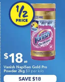 Ritchies Vanish NapiSan Gold Pro Powder offer