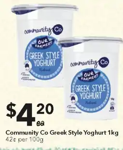 Ritchies Community co greek style yoghurt offer