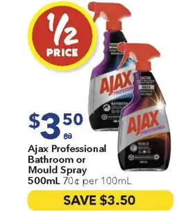 Ritchies Ajax professional bathroom or mould spray offer