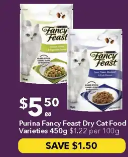 Ritchies Purina fancy feast dry cat food varieties offer