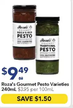 Ritchies Roza's gourmet pesto varieties offer
