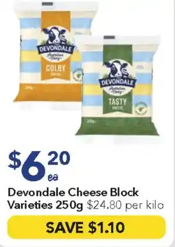 Ritchies Devondale cheese block varieties offer