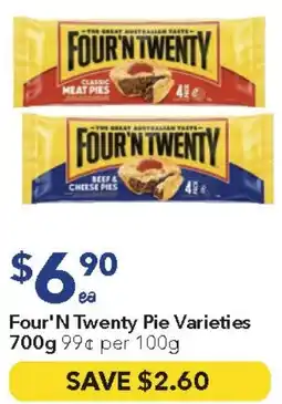 Ritchies Four'n twenty pie varieties offer