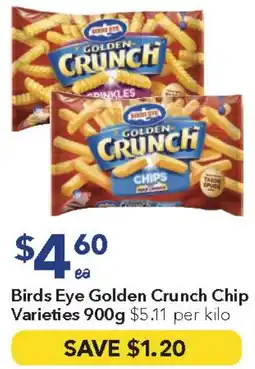 Ritchies Birds eye golden crunch chip varieties offer