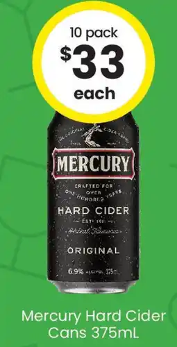 The Bottle O Mercury hard cider offer