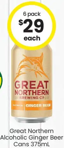 The Bottle O Great northern alcoholic ginger beer offer