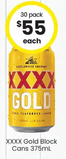 The Bottle O Xxxx gold block offer