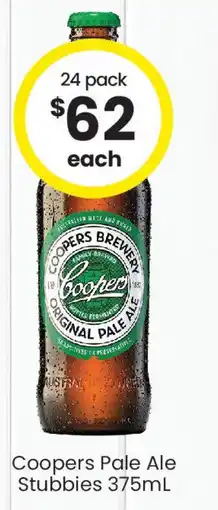 The Bottle O Coopers pale ale stubbies offer