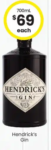 The Bottle O Hendrick's gin offer